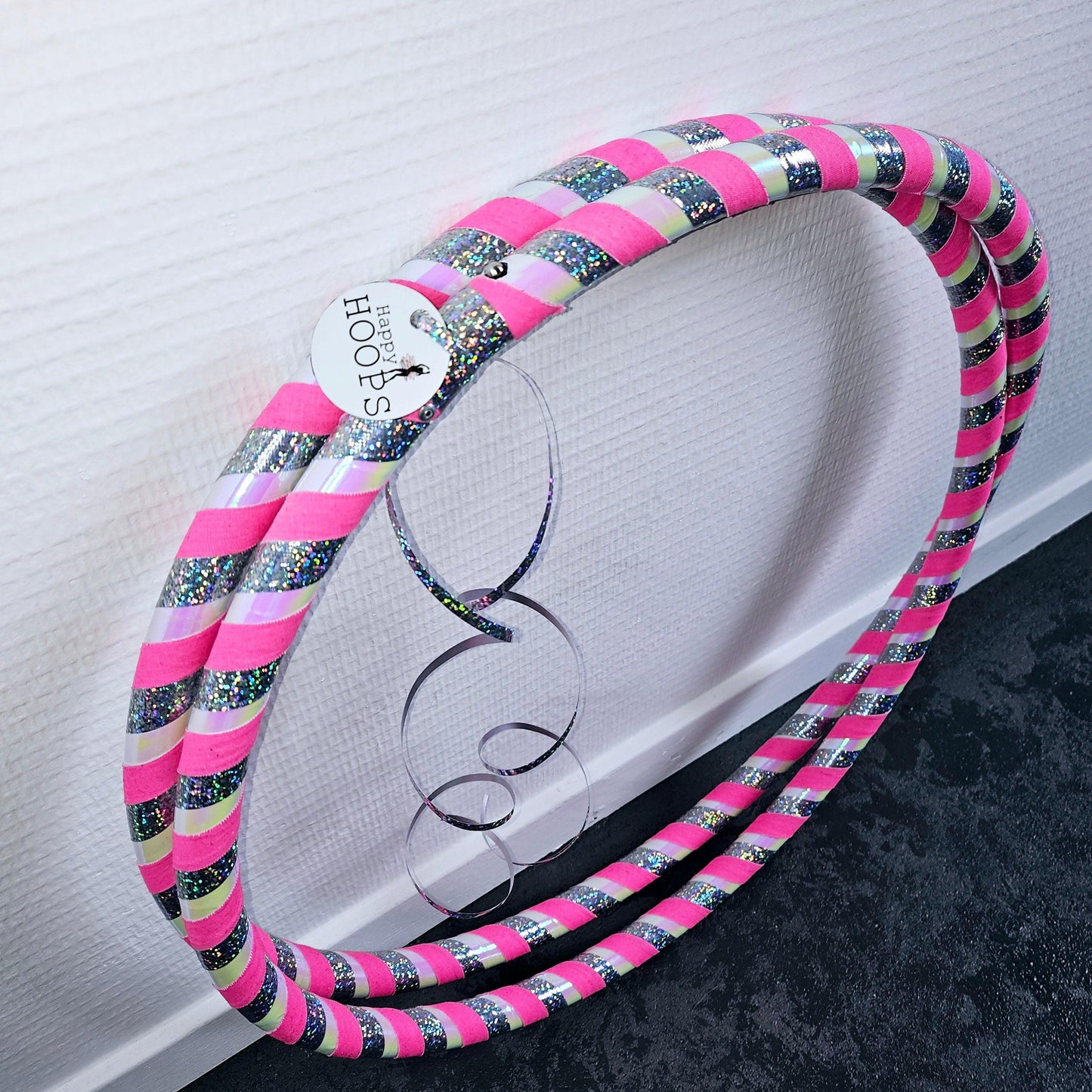 Hoelahoep Glitter/roze UV
