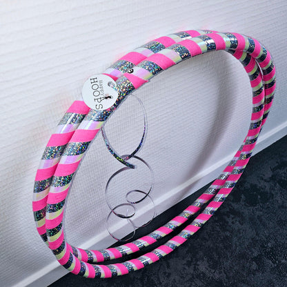 Hoelahoep Glitter/roze UV